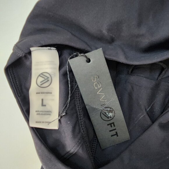 NEW Savvi Fit Prism Sports Bra Womens Large L Black Racerback Athletic Gym UU02X - Picture 5 of 7